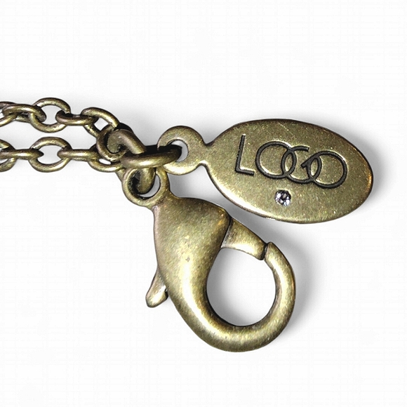 LOGO by Lori Goldstein Peacock Plumes Gold Tone Statement Necklace - Picture 6 of 7